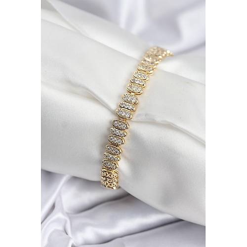 Pirin� VIP Seri Gold Renk Oval S�ral� Kad�n Bileklik