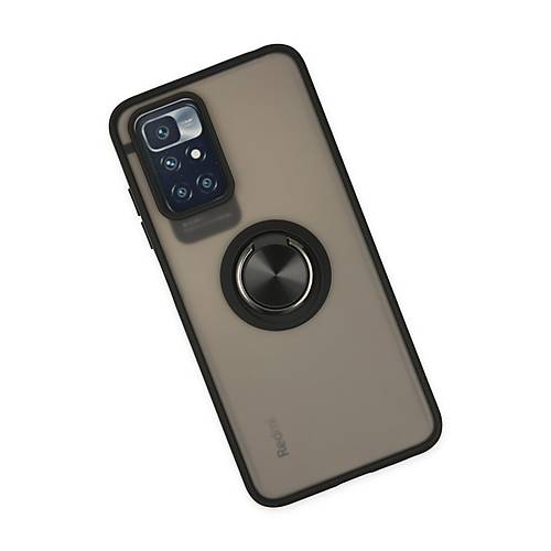 Redmi 10 2022 K�l�f Montreal Y�z�kl� Silikon Kapak - Siyah