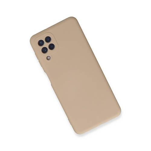 Galaxy A22 K�l�f Nano i�i Kadife Silikon - Pudra