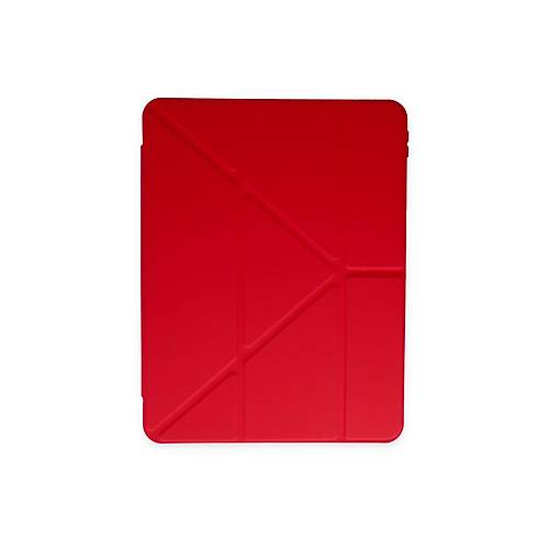 iPad Pro 12.9 (2021) K�l�f Kalemlikli Mars Tablet K�l�f� - K�rm�z�