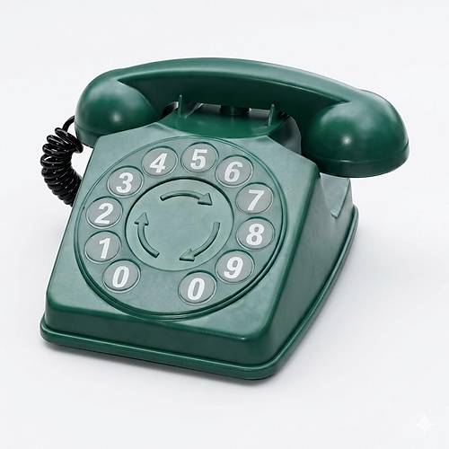 Vintage Home Retro �evirmeli Klasik Antika G�r�n�ml� Numaratik Telefon Dekor Ye�il