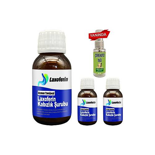 Laxoferin �urup - 3 Adet Yan�nda ��rek Otu Ya�� / Bay Bayan Kullan�m�na Uygun 50 ml �urup