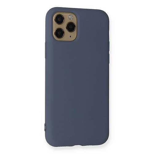 iPhone 11 Pro K�l�f Nano i�i Kadife Silikon - Gri