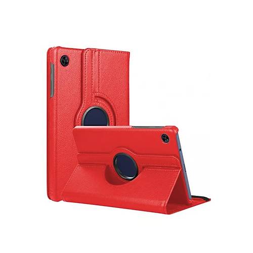 Galaxy Tab A11 360 Tablet Deri K�l�f - K�rm�z�