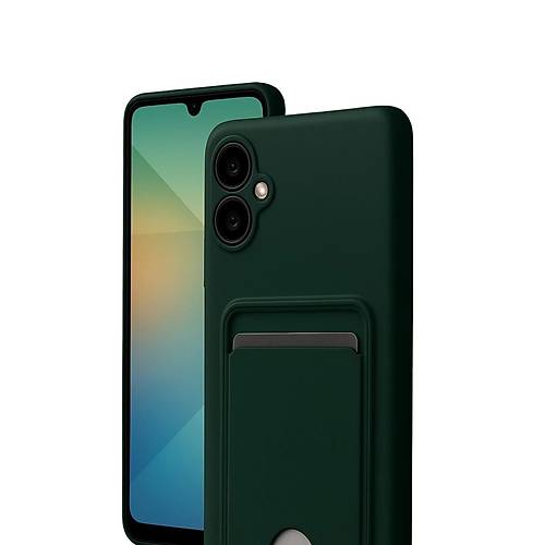 Galaxy A07 4G Kelvin Kartvizitli Silikon - Koyu Ye�il