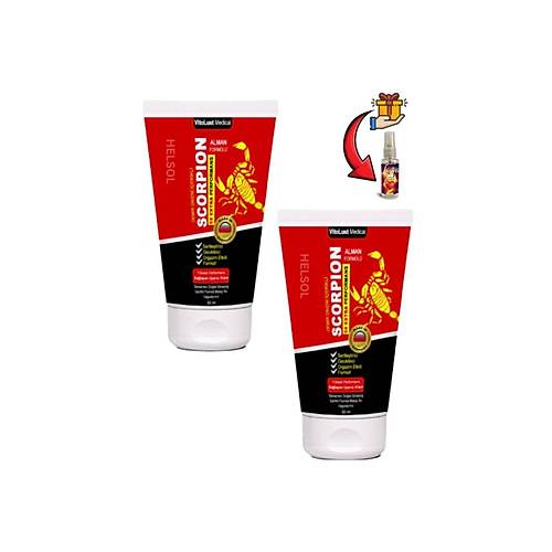 Scorpion Erkeklere �zel Geciktiricili ve Sertle�tiren Bak�m Kremi 50 ml x 2 ad.+Lustra Masaj Ya��