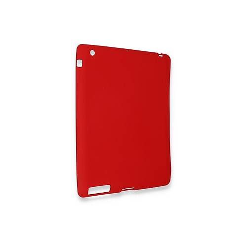 iPad 4 9.7 K�l�f Evo Tablet Silikon - K�rm�z�