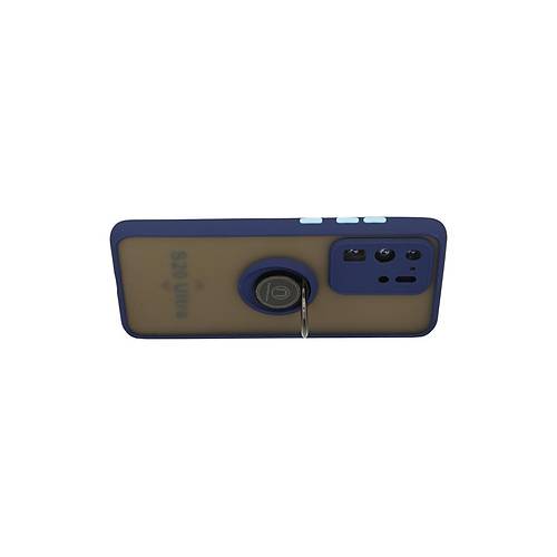 Galaxy S20 Ultra K�l�f Montreal Y�z�kl� Silikon Kapak - Lacivert