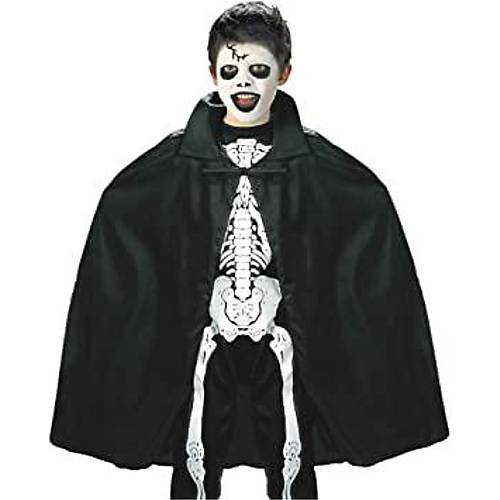 Siyah Renk Yakal� Halloween Pelerini 90 cm
