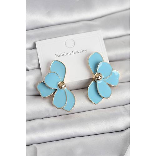 Mavi Mineli Lotus Model Pirin� Kad�n K�pe