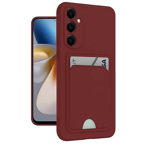 Galaxy M15 Kelvin Kartvizitli Silikon - Bordo