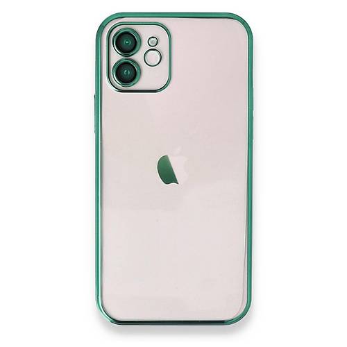 iPhone 12 K�l�f Razer Lensli Silikon - Ye�il