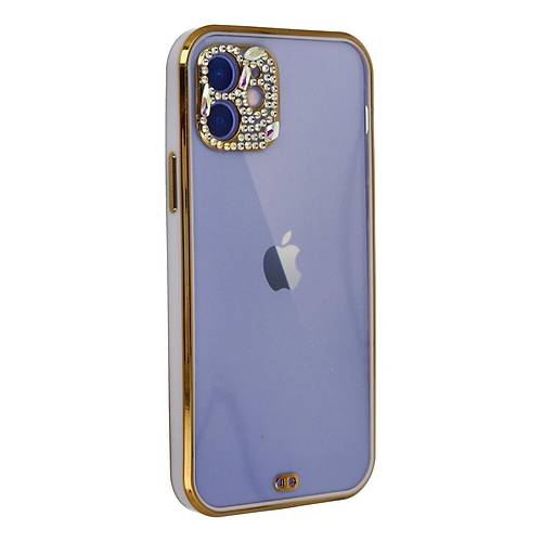 iPhone 12 K�l�f Liva Ta�l� Silikon - Mor