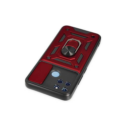 Realme C25Y K�l�f Pars Lens Y�z�kl� Silikon - K�rm�z�
