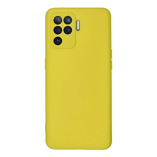 Reno 5 Lite K�l�f Nano i�i Kadife Silikon - Sar�