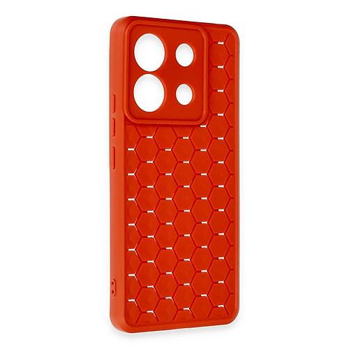 Redmi Note 13 Pro 5G K�l�f Petek Silikon Kapak - K�rm�z�