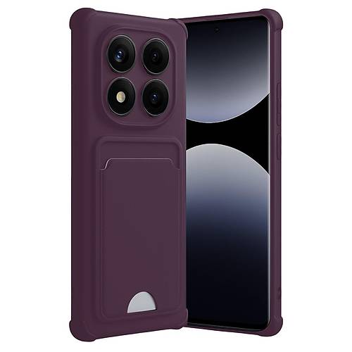 Redmi Note 14 Pro Plus Kelvin Kartvizitli Silikon - Derin Mor