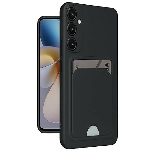 Galaxy A55 5G K�l�f Kelvin Kartvizitli Silikon - Siyah
