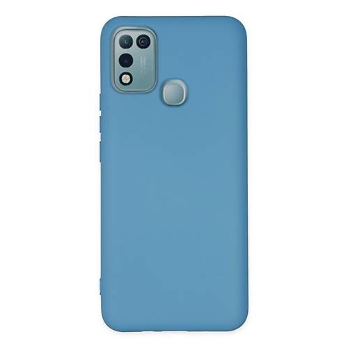 Hot 10 Play K�l�f Nano i�i Kadife Silikon - Mavi