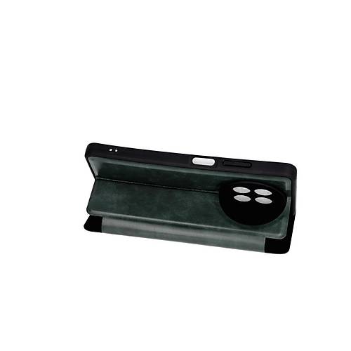 Realme 12 5G K�l�f Flip Cover - Koyu Ye�il