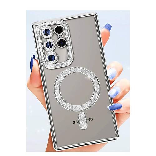 Galaxy S25 Ultra K�l�f Joke Simli Magneticsafe K�l�f - Derin Mor