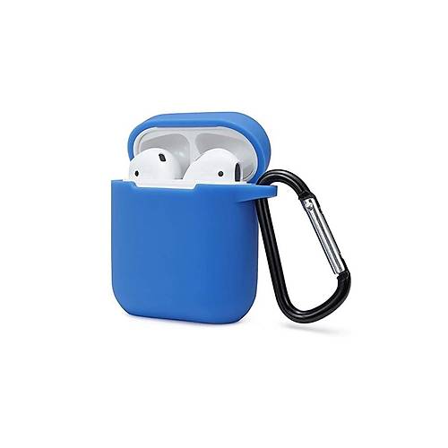 Airpods 2 (2.nesil) Sert Silikon K�l�f - Mavi