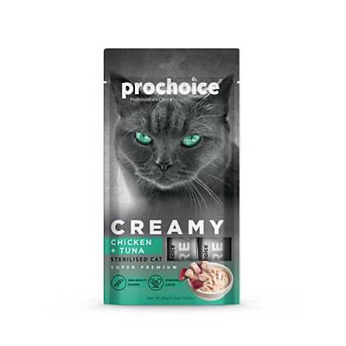 Creamy Tavuklu ve Ton Bal�kl� S�v� Kedi �d�l Mamas� 4x15 Gr