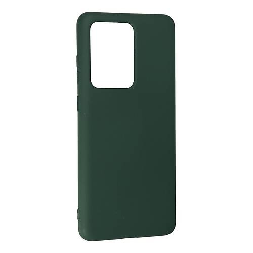 Galaxy S20 Ultra K�l�f Nano i�i Kadife Silikon - Koyu Ye�il