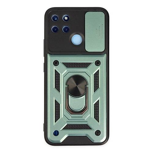 Realme C25Y K�l�f Pars Lens Y�z�kl� Silikon - Ye�il