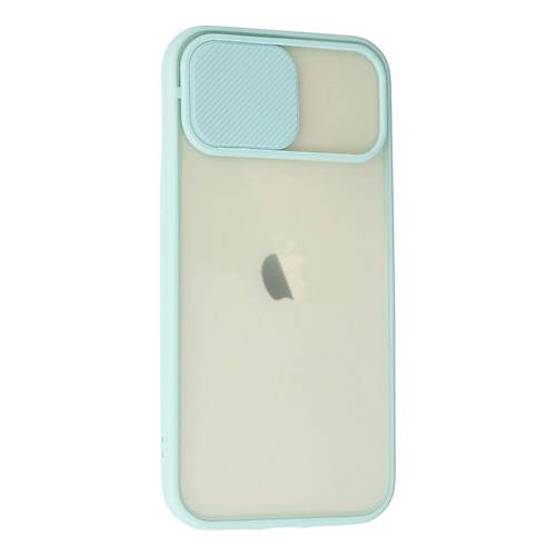 iPhone 12 K�l�f Palm Buzlu Kamera S�rg�l� Silikon - Turkuaz