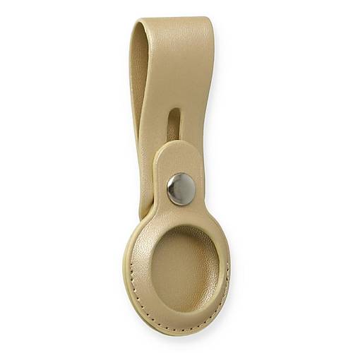 Airtag Ask�l� Deri K�l�f - Gold