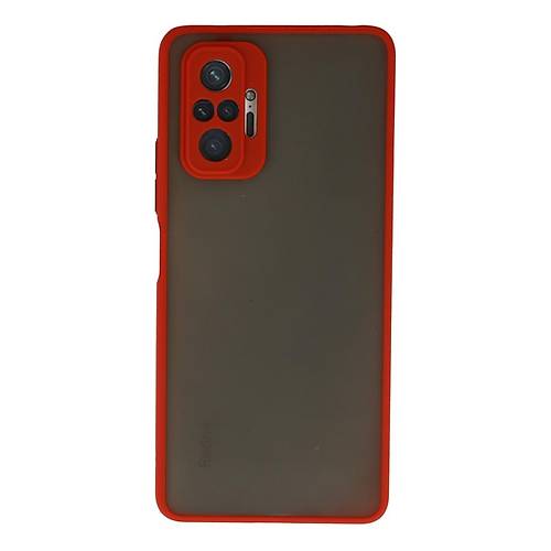 Redmi Note 10 Pro K�l�f Montreal Silikon Kapak - K�rm�z�