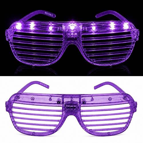LED I��kl� Panjur Parti G�zl��� Mor Renk Shutter G�zl�k