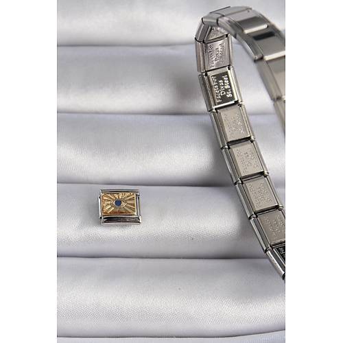 316L �elik G�m�� Renk Alt�n G�z ��lemeli Nomination Charm