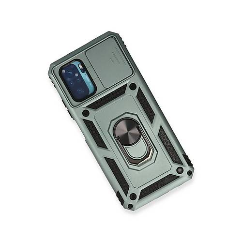 Redmi Note 10 K�l�f Pars Lens Y�z�kl� Silikon - Ye�il