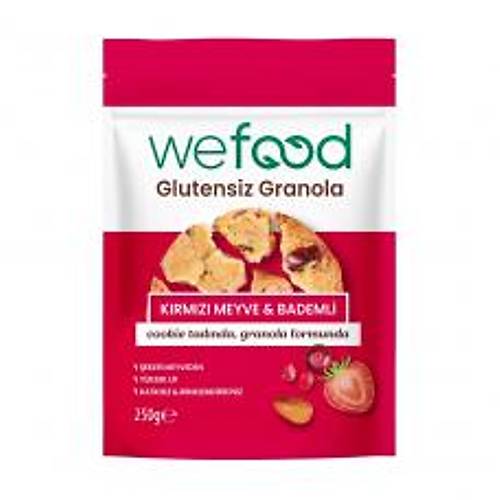 Glutensiz Granola K�rm�z� Meyve & Badem 250 gr