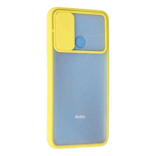 Redmi 9C K�l�f Palm Buzlu Kamera S�rg�l� Silikon - Sar�
