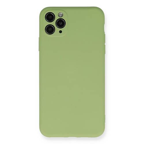 iPhone 11 Pro Max K�l�f Nano i�i Kadife Silikon- Ye�il
