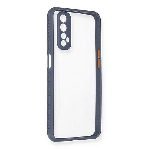 Realme 7 K�l�f Miami �effaf Silikon - Gri