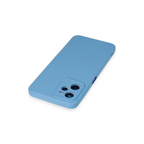 Realme C35 K�l�f Nano i�i Kadife Silikon - Mavi
