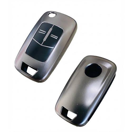 Opel Corsa D Astra H Vectra C Zafira B Uyumlu Sustal� Silikon Oto Anahtar Kumanda Kab� K�l�f Gri
