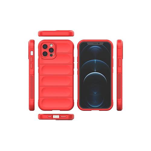 iPhone 12 Pro K�l�f Optimum Silikon - K�rm�z�