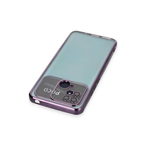 Redmi 10C K�l�f Razer Lensli Silikon - Mor