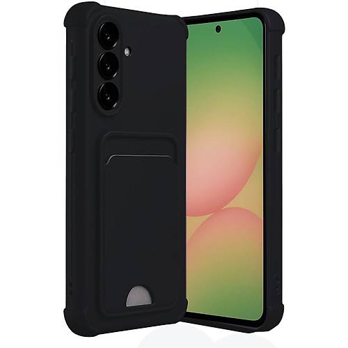 Galaxy A56 K�l�f Kelvin Kartvizitli Silikon - Siyah