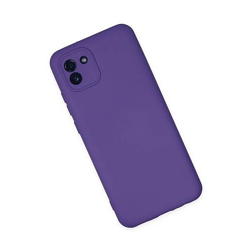 Galaxy A03 K�l�f Nano i�i Kadife Silikon - Mor