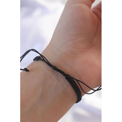 Gold Renk Zirkon Ta�l� Ta� Fig�r Makrome Bileklik