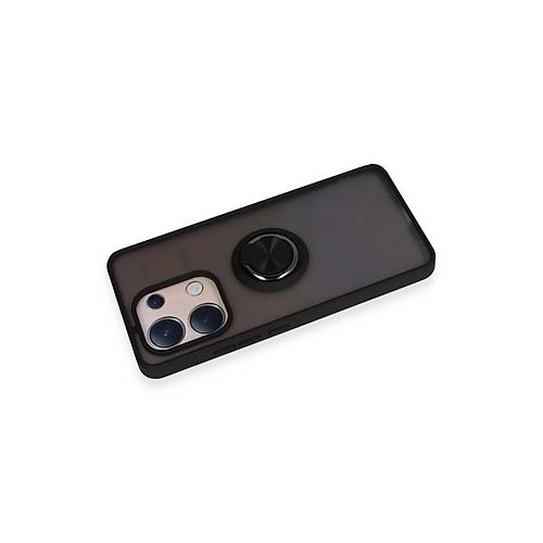 Redmi Note 13 4G K�l�f Montreal Y�z�kl� Silikon Kapak - Siyah