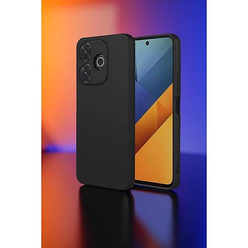Redmi 13 4G K�l�f Nano i�i Kadife Silikon - Siyah