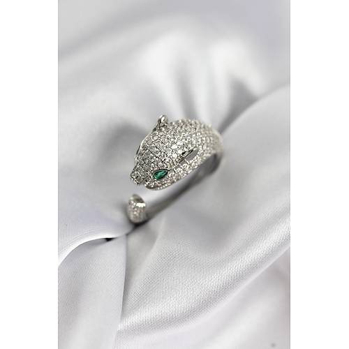 Jaguar Model G�m�� Renk Zirkon Ta�l� Kad�n Y�z�k