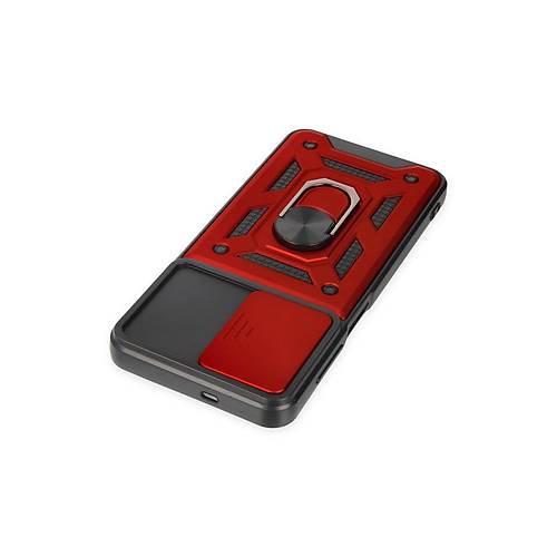 Galaxy A04S K�l�f Pars Lens Y�z�kl� Silikon - K�rm�z�